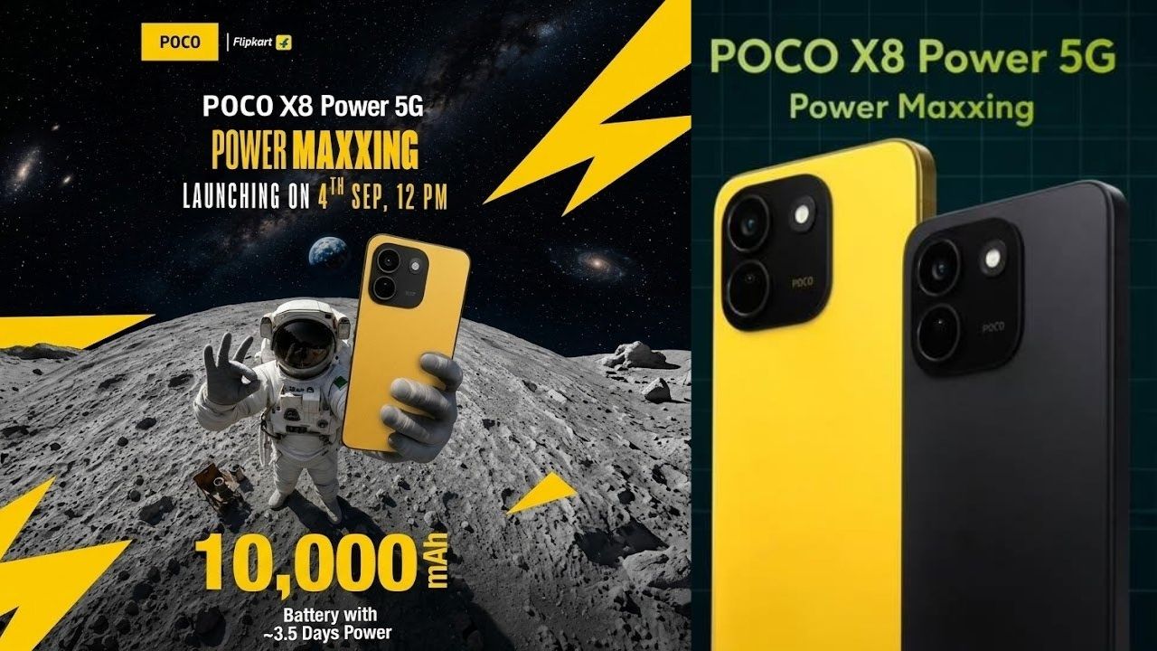 10,000mAh బ్యాటరీ, డ్యూయల్ టోన్ డిజైన్, AMOLED డిస్ప్లేతో సెప్టెంబర్ 4న రానున్న POCO X8 Power 5G..!