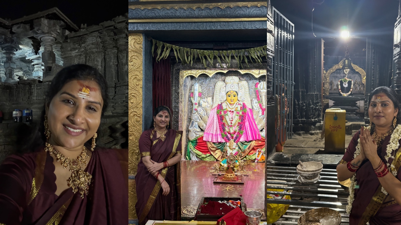 వరంగల్లో సింగర్ మంగ్లీ ఆధ్యాత్మిక పర్యటన.. ఫోటోలు