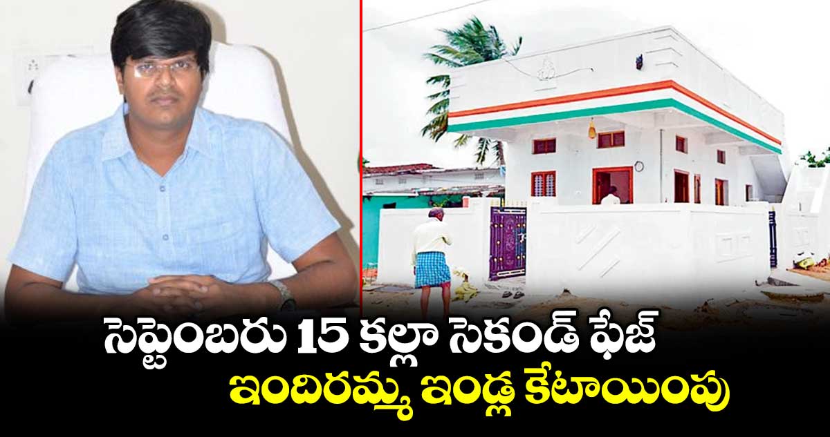 సెప్టెంబరు 15లోపు ఇందిరమ్మ ఇండ్ల కేటాయింపు: ఎండీ వీపీ గౌతమ్